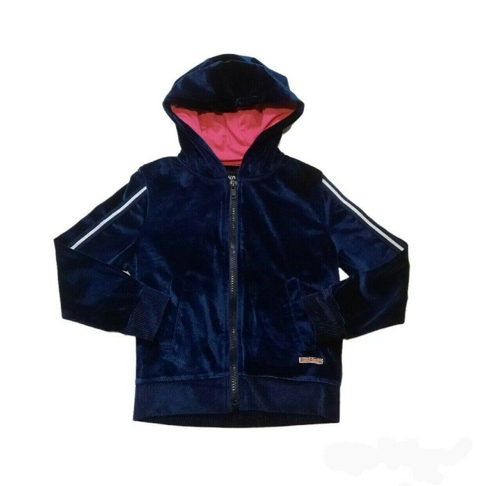 Hudson Girls Velour Zip Up Hoodie 4T
